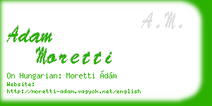 adam moretti business card